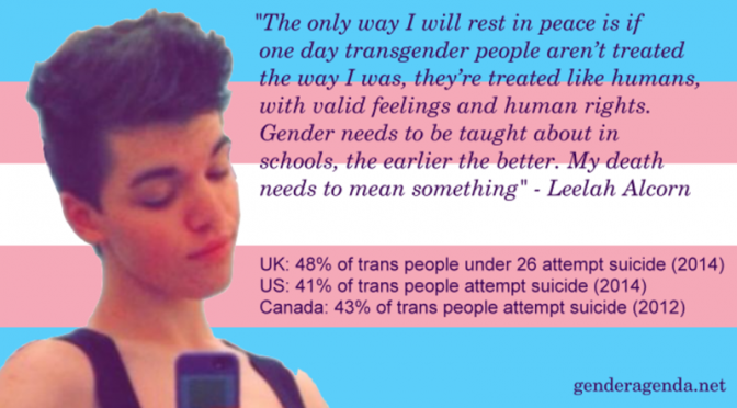 US trans teen Leelah Alcorn takes her own life in suicide over society and parental non-acceptance