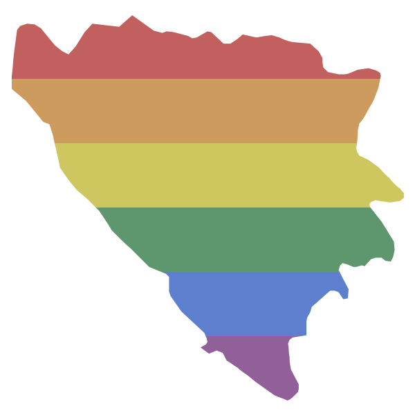 LGBT Bosnia and Herzegovina Flag