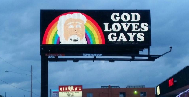 God Loves Gays Message Now Rotating On Same Michigan Digital Billboard As Anti-Gay Message
