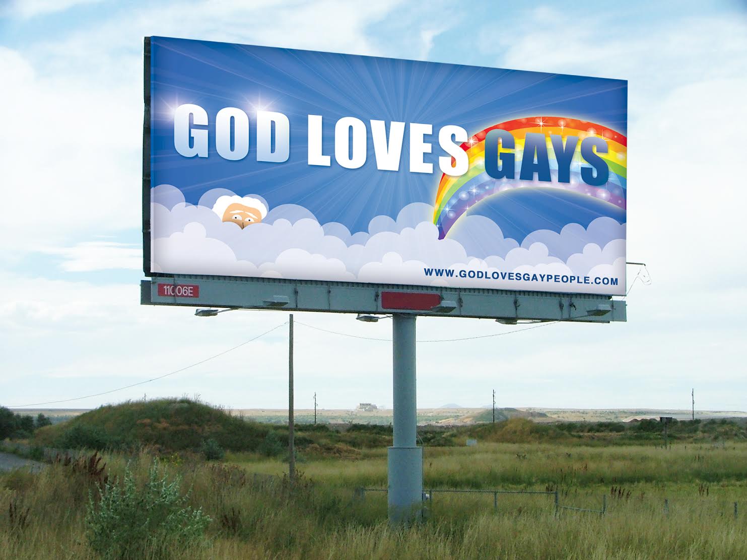 'God' of Facebook crowdfunds billboard saying he loves gays to spite Westboro Baptists