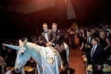 Internet goes wild over photo of two Jewish men riding a unicorn into their wedding