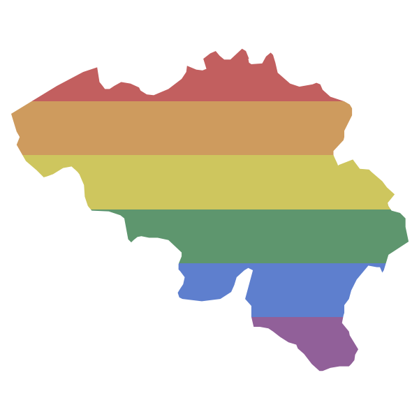 LGBT Belgium Flag