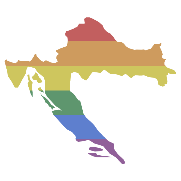 LGBT Croatia Flag