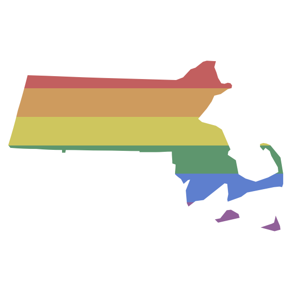 LGBT Massachusetts Flag