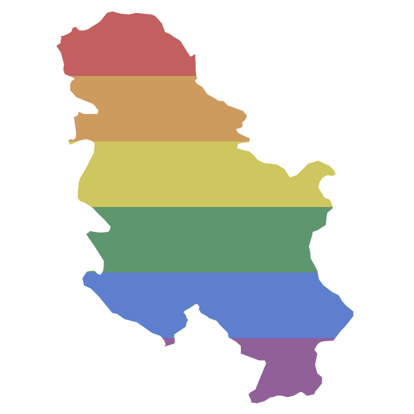 LGBT Serbia Flag